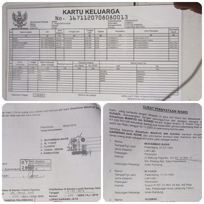 TINDAK PIDANA PEMALSUAN SURAT YANG DILAKUKAN OLEH AHLI WARIS